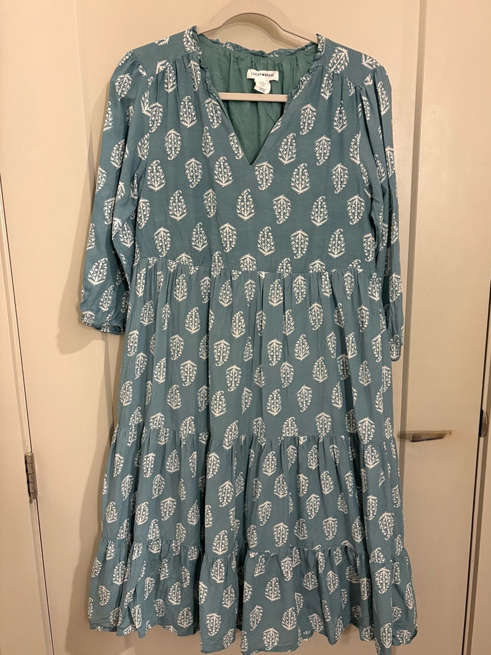 Light Blue Floral Tiered' Dress - Lucky Brand